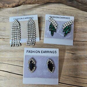 Fashion Rhinestone Earring Bundle